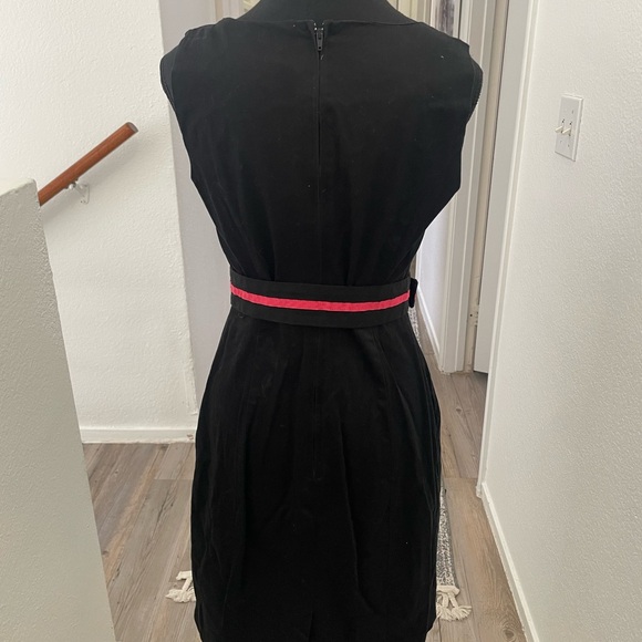 Maurices Black and Red Sheath Midi Dress V-Neck Sleeveless - Picture 3 of 4